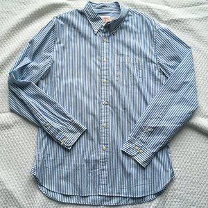 Brooks Brothers Blue Stripe Button Down Size Large